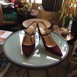 Suede Maroon Heels